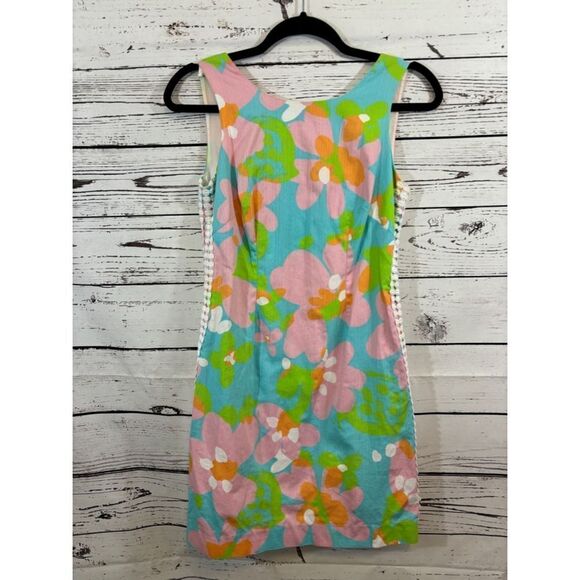 Women's Lilly Pulitzer Dress, Blue Floral, Size 2 - Picture 2 of 5